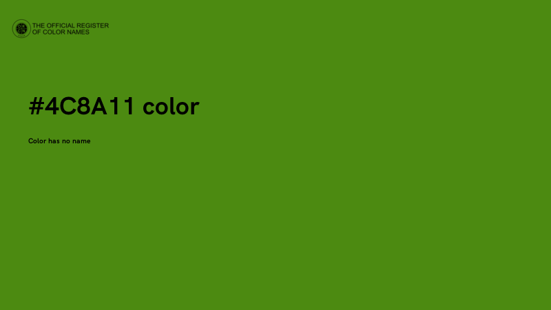#4C8A11 color image