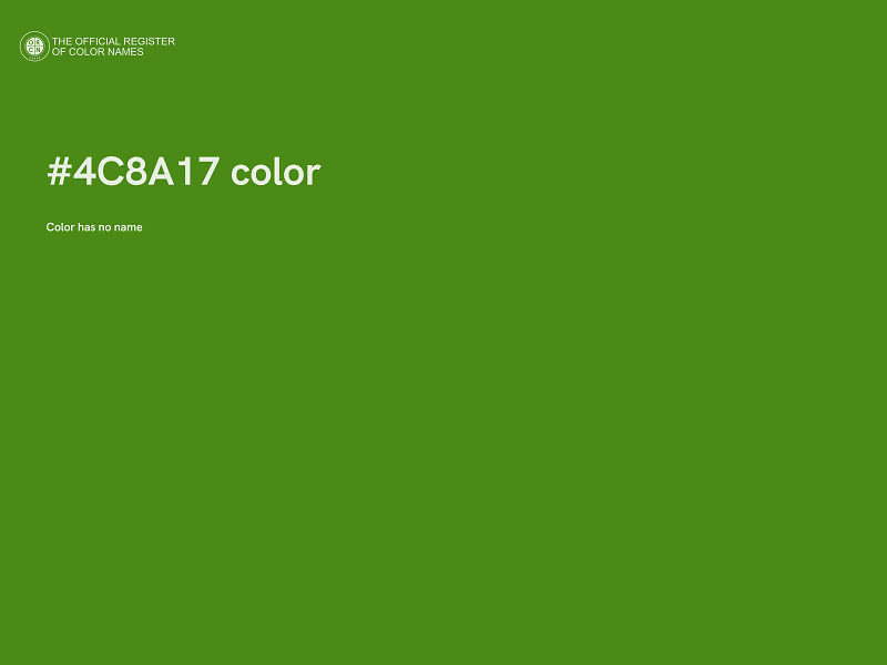 #4C8A17 color image