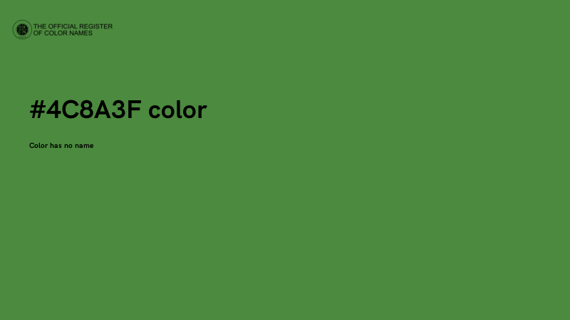 #4C8A3F color image