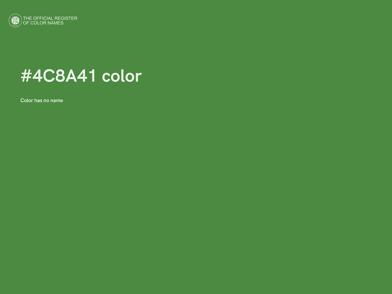 #4C8A41 color image