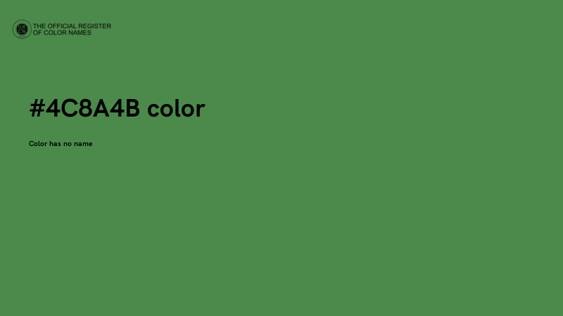 #4C8A4B color image