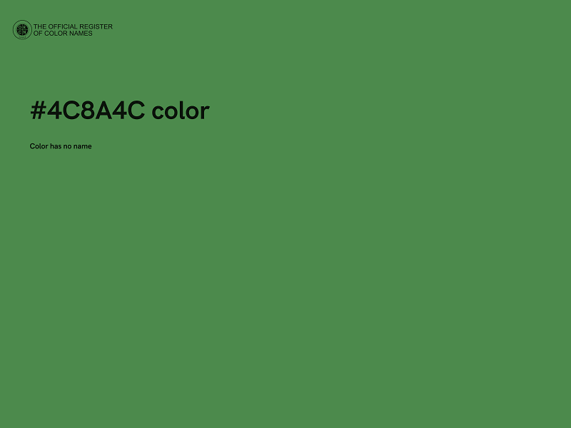 #4C8A4C color image