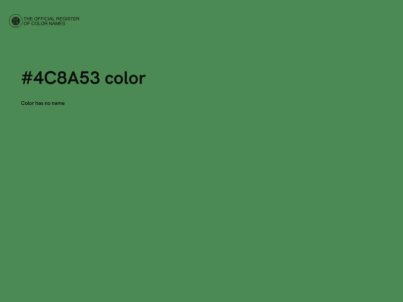 #4C8A53 color image