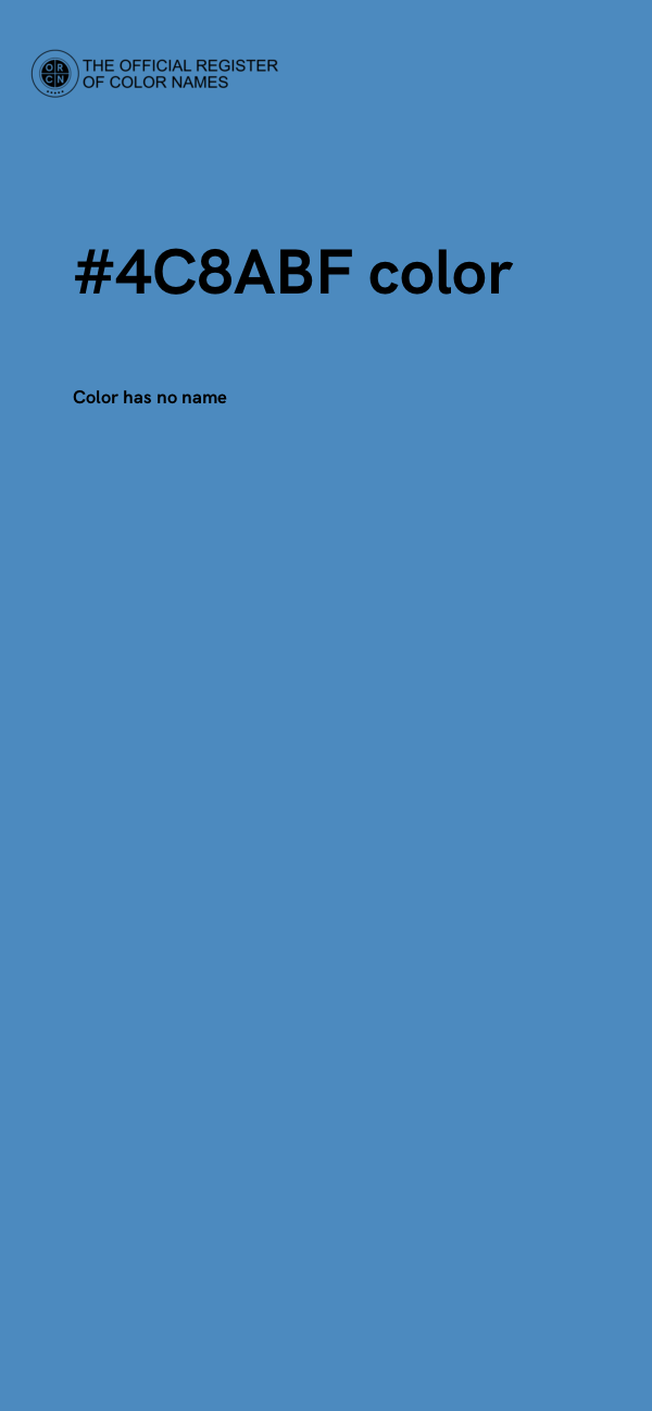 #4C8ABF color image
