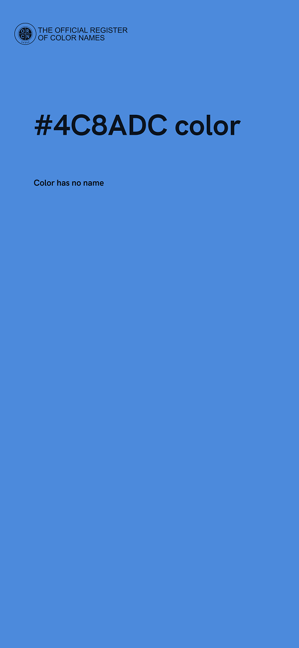 #4C8ADC color image