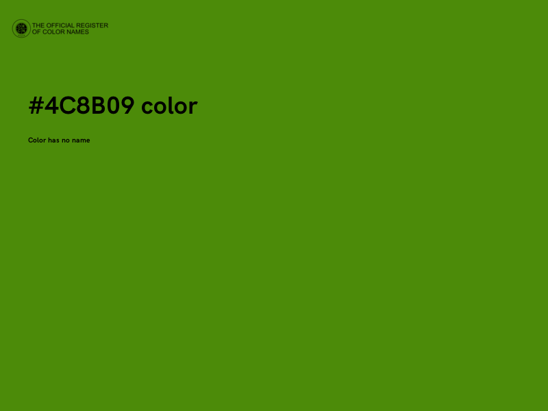 #4C8B09 color image