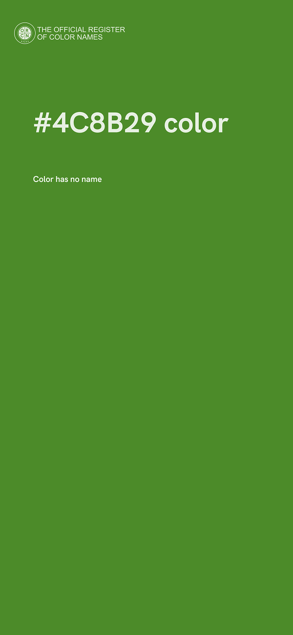 #4C8B29 color image