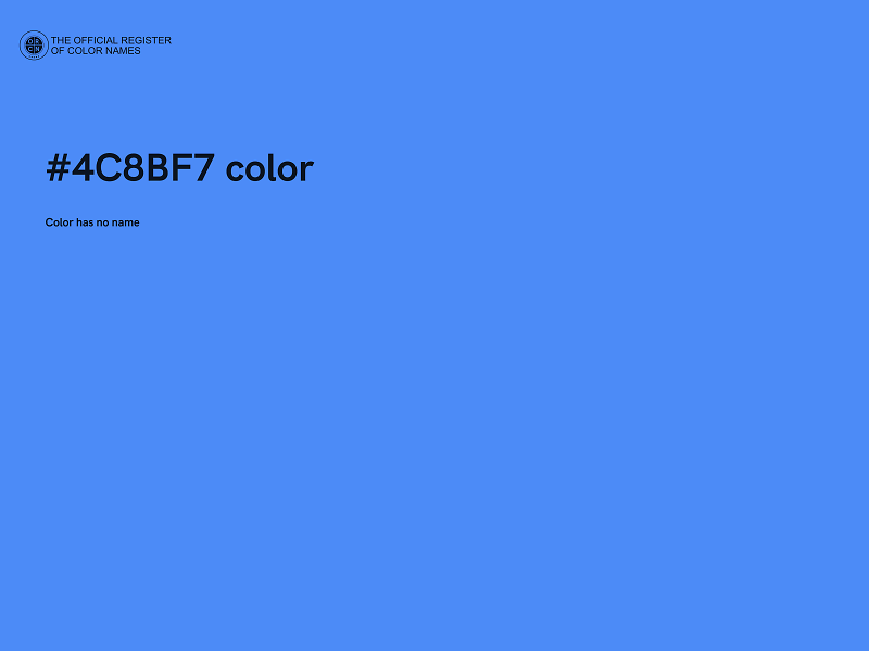 #4C8BF7 color image