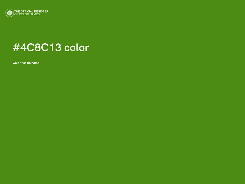 #4C8C13 color image