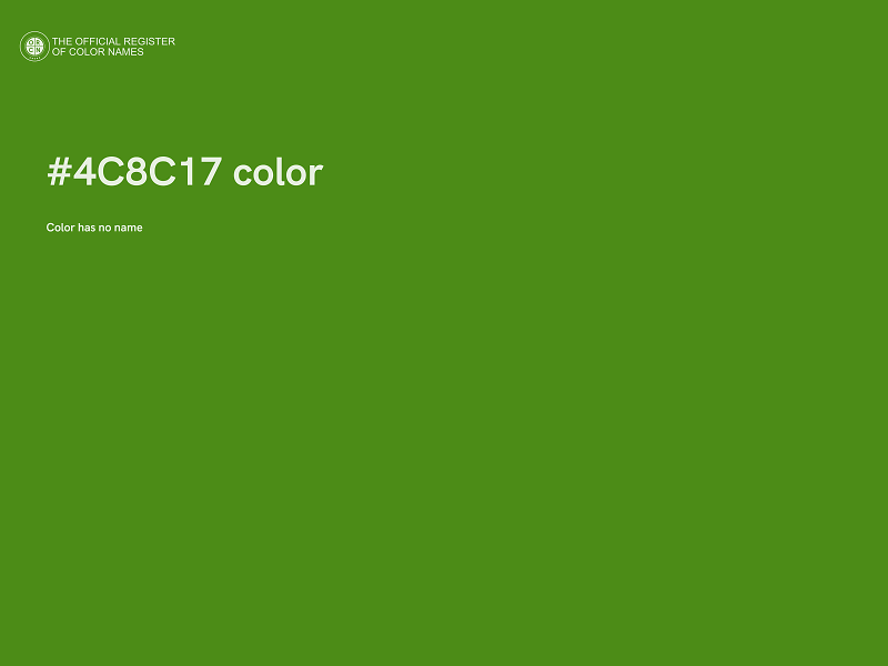 #4C8C17 color image