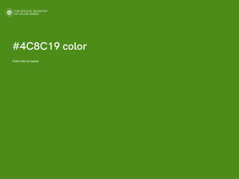 #4C8C19 color image