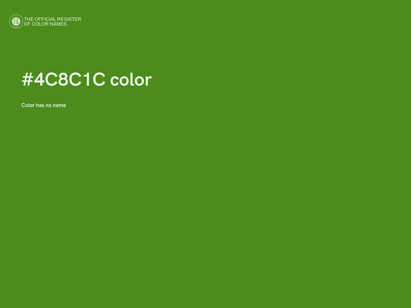 #4C8C1C color image