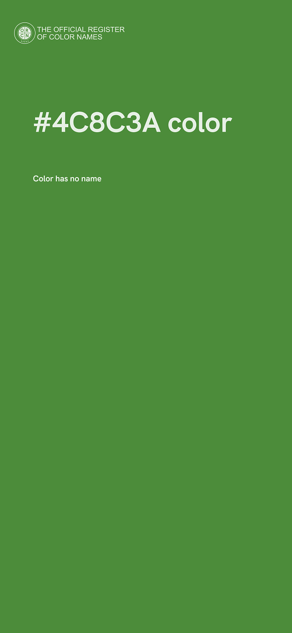 #4C8C3A color image