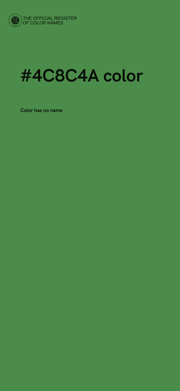 #4C8C4A color image