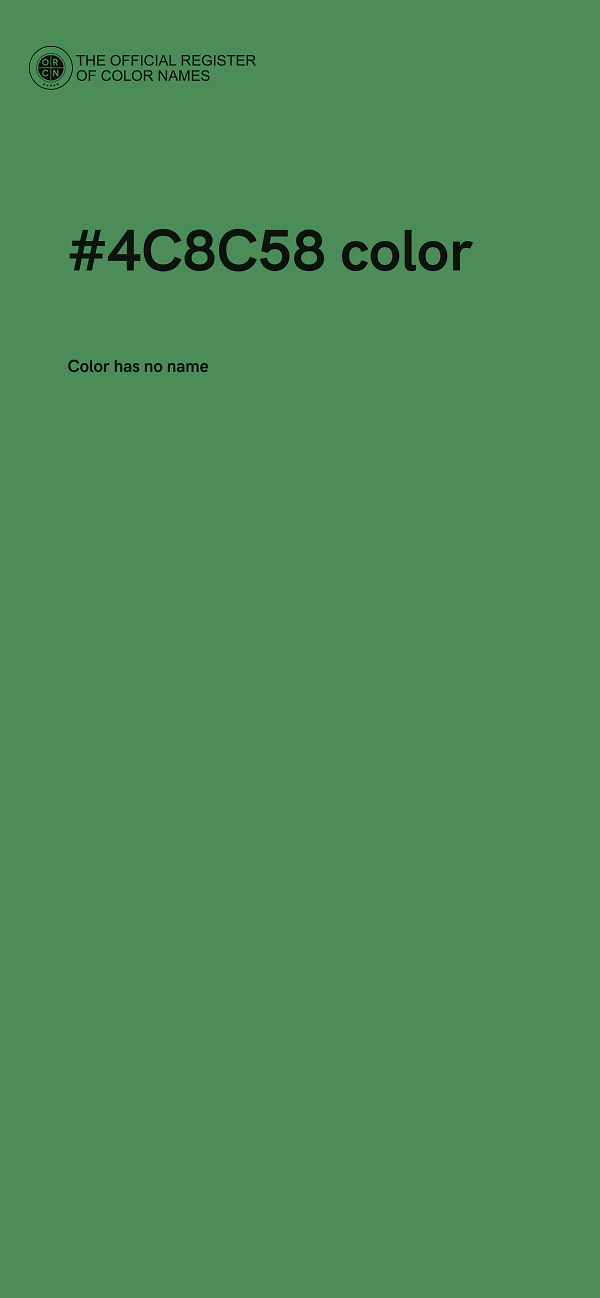 #4C8C58 color image