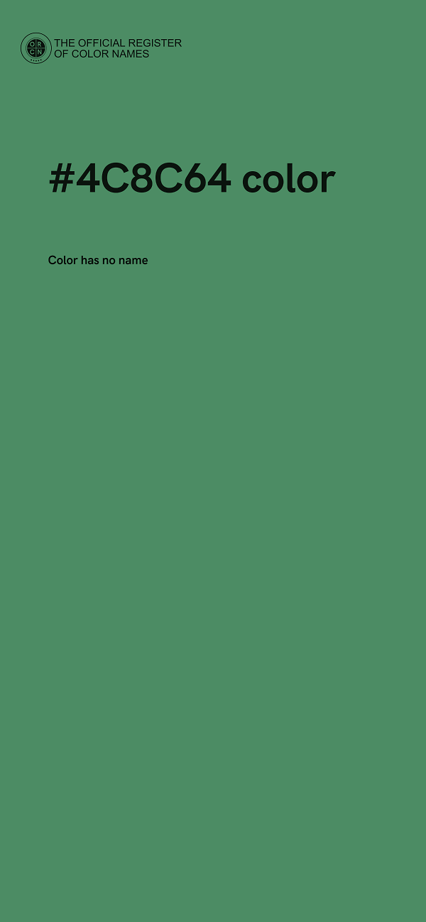 #4C8C64 color image