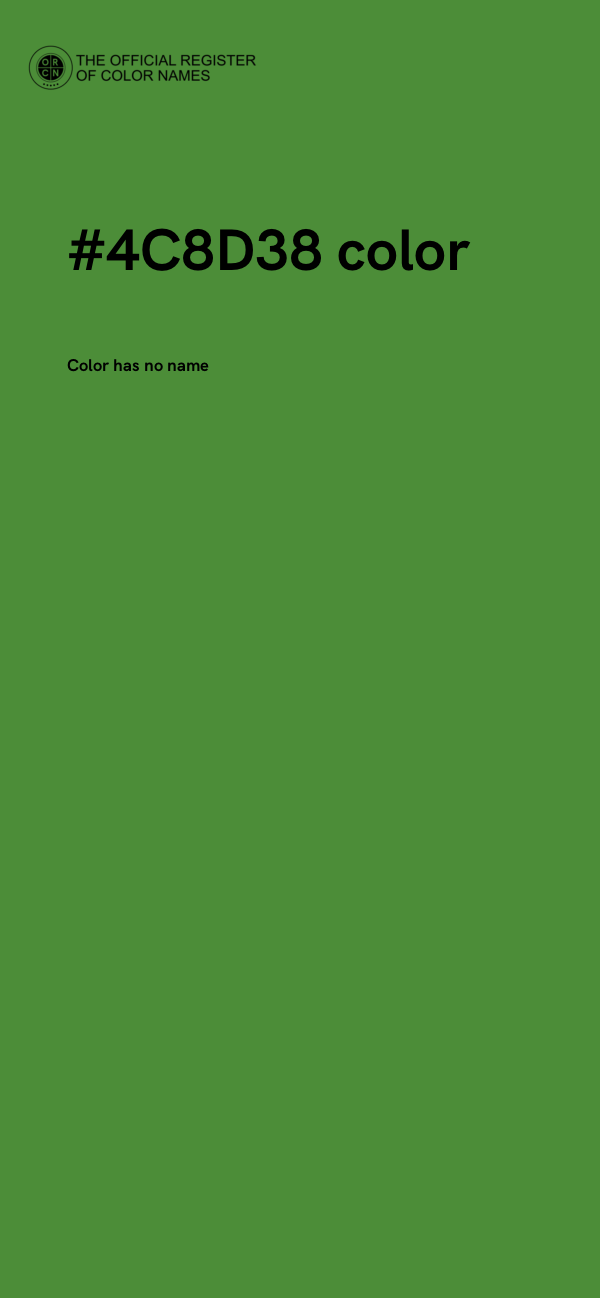 #4C8D38 color image