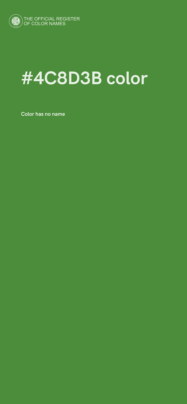 #4C8D3B color image