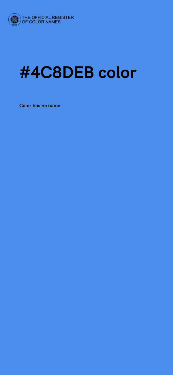 #4C8DEB color image