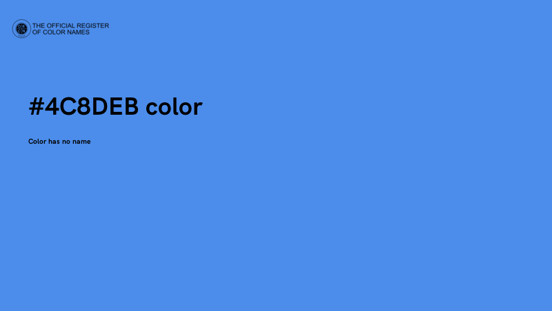 #4C8DEB color image