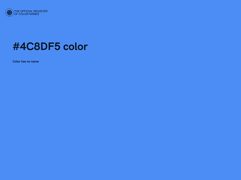 #4C8DF5 color image