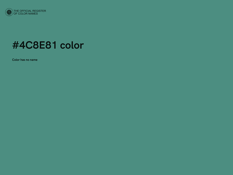 #4C8E81 color image