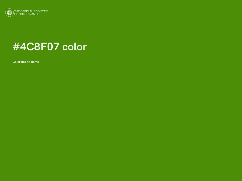 #4C8F07 color image