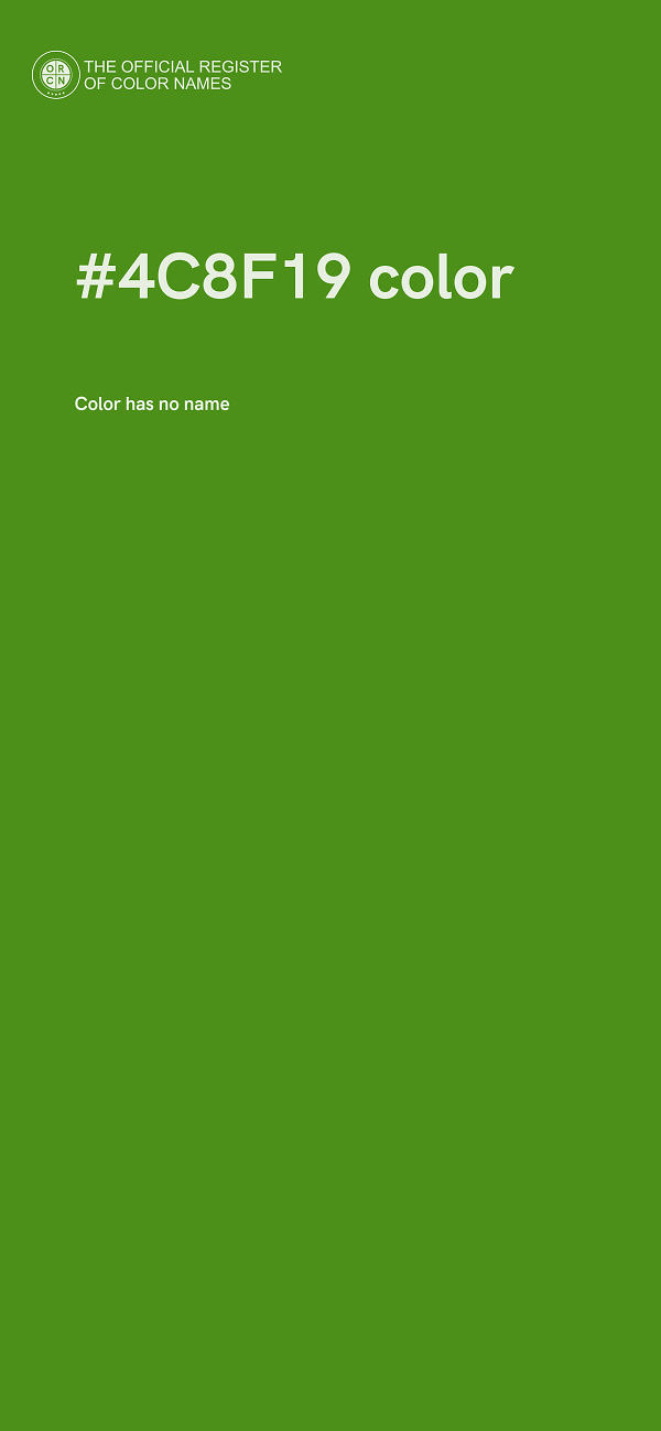 #4C8F19 color image