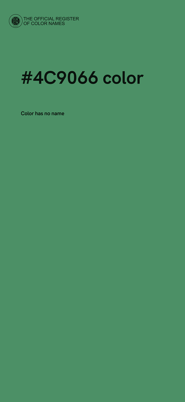 #4C9066 color image