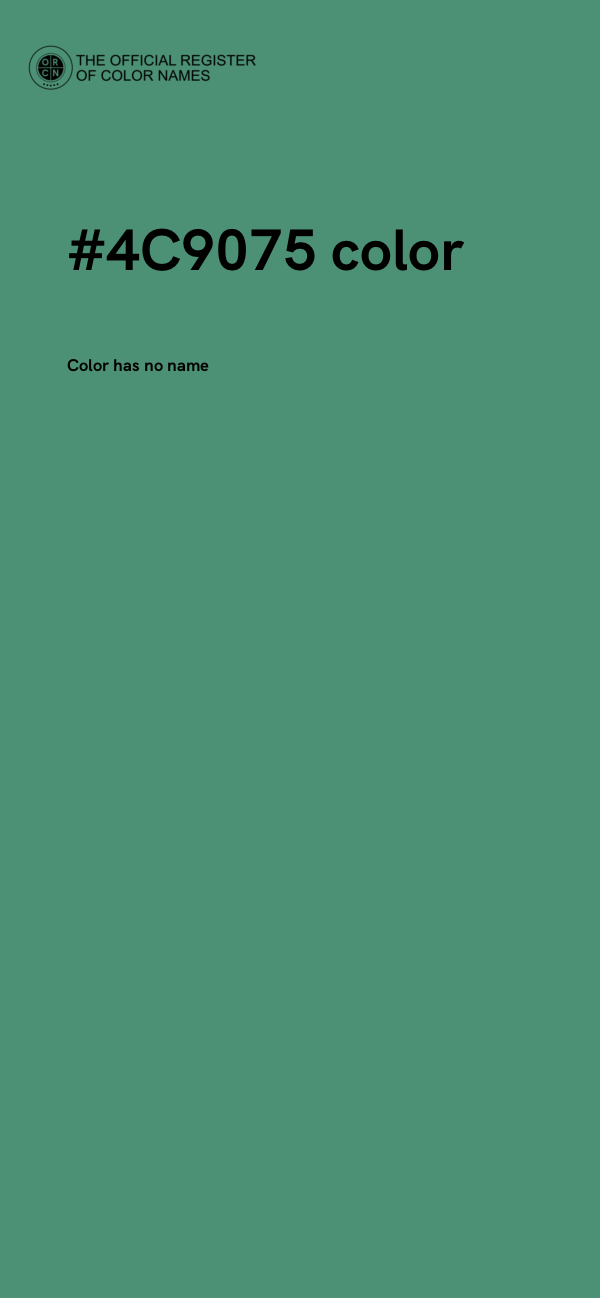 #4C9075 color image