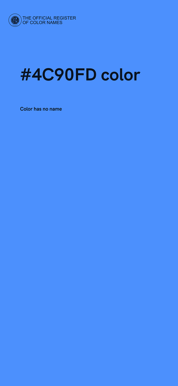 #4C90FD color image