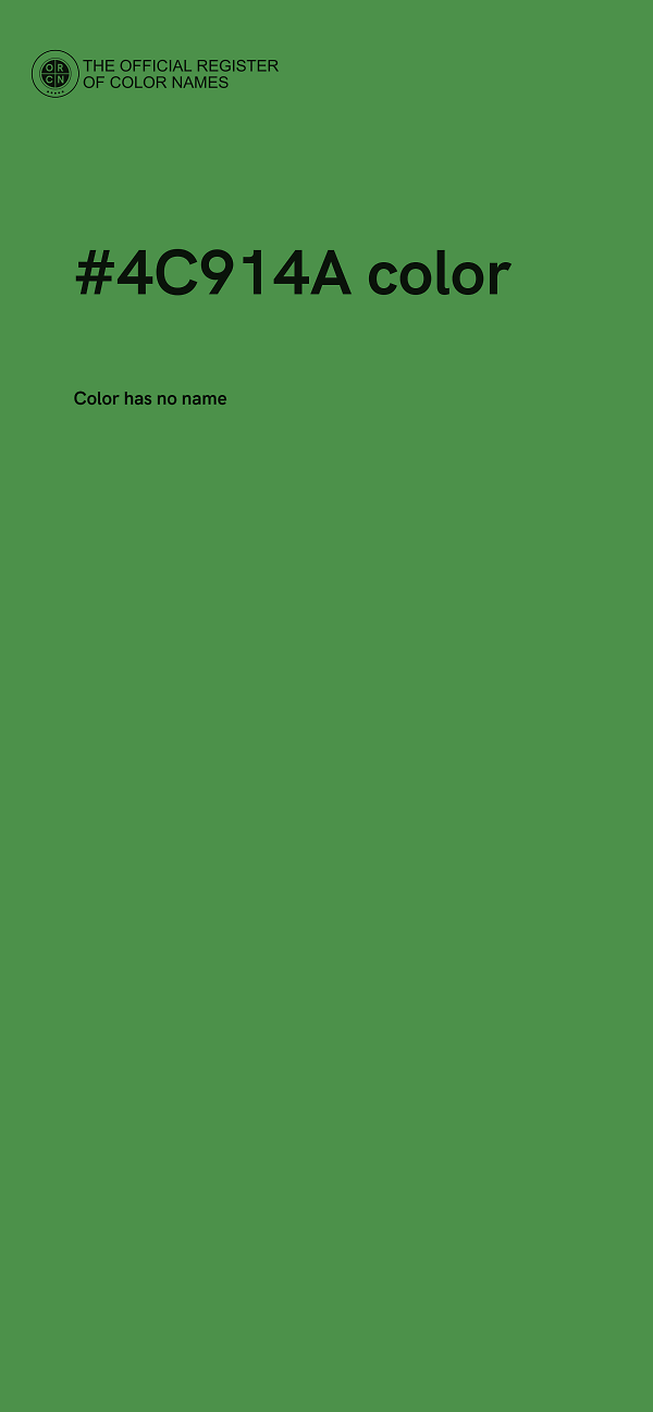 #4C914A color image