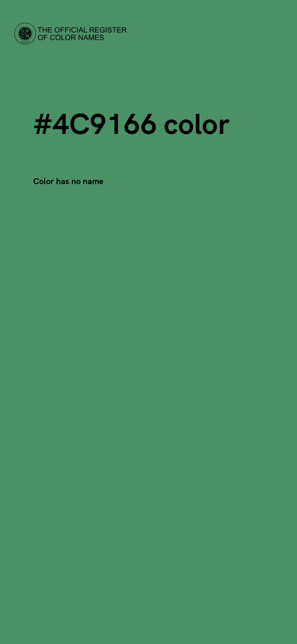 #4C9166 color image