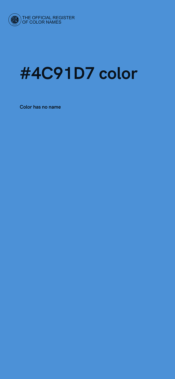 #4C91D7 color image