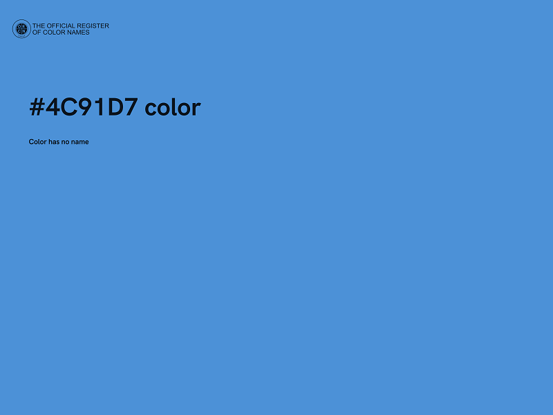 #4C91D7 color image