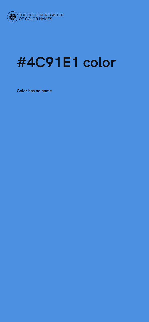#4C91E1 color image