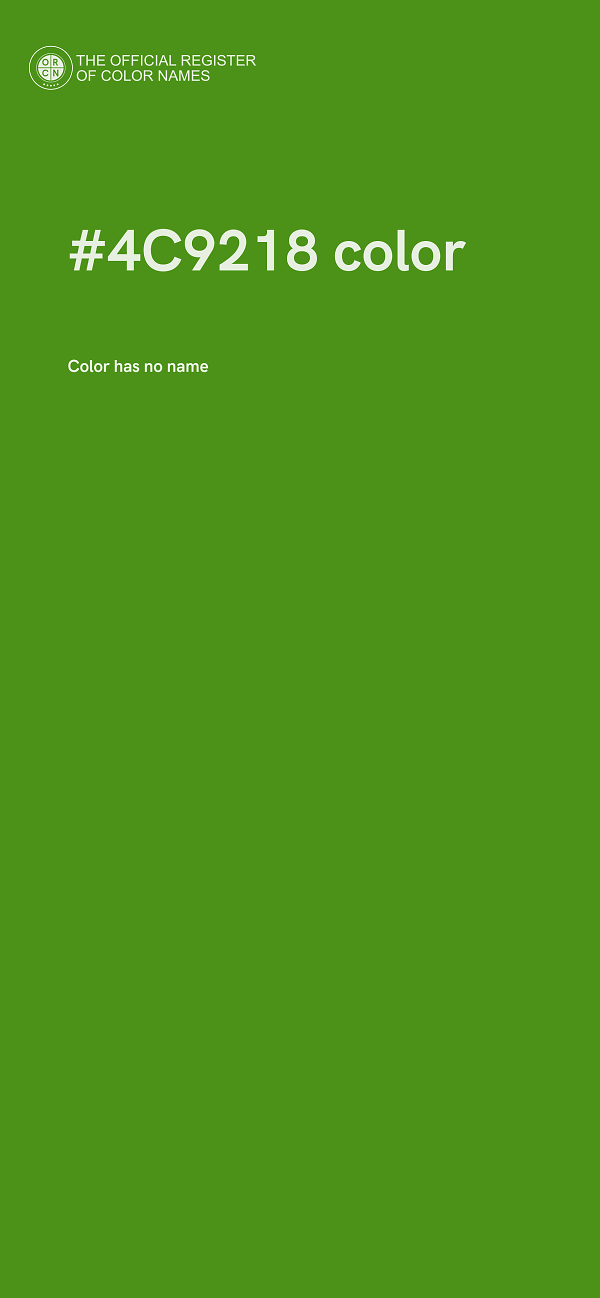 #4C9218 color image
