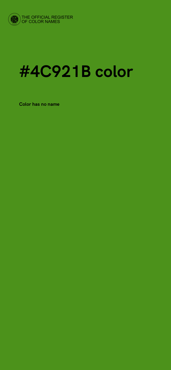 #4C921B color image