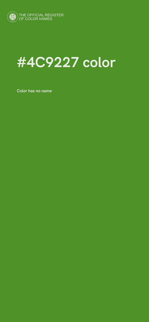 #4C9227 color image