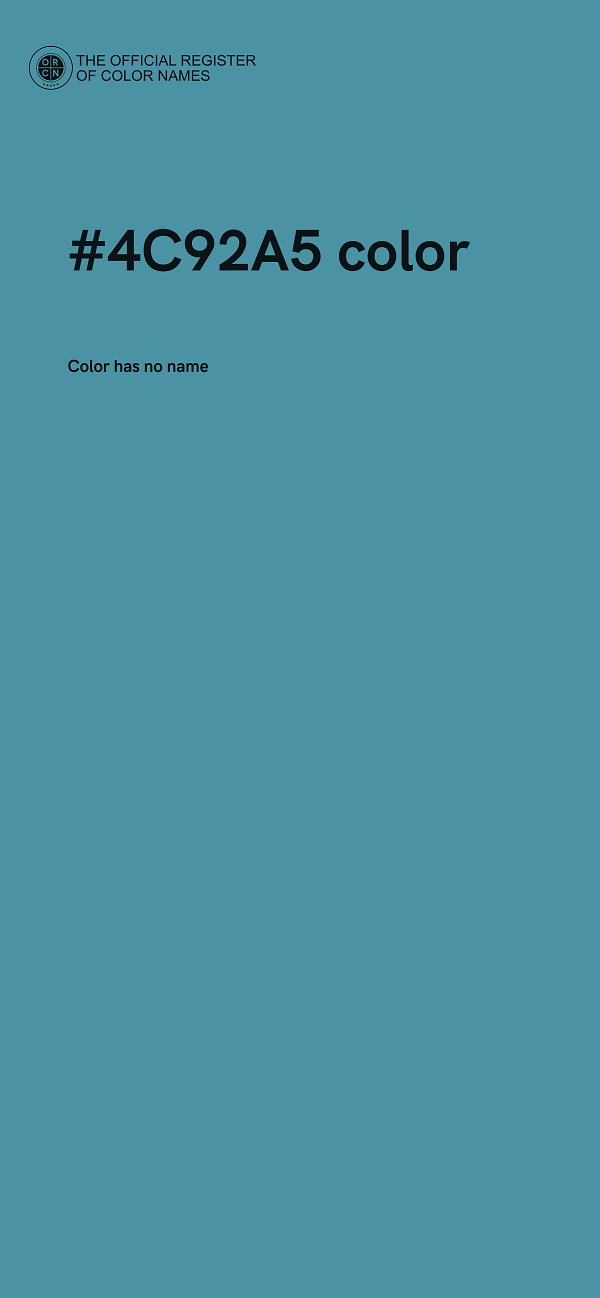 #4C92A5 color image