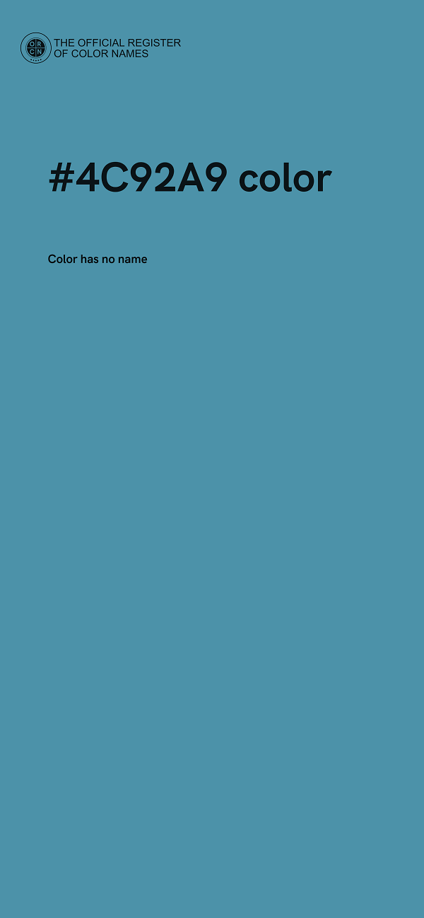 #4C92A9 color image