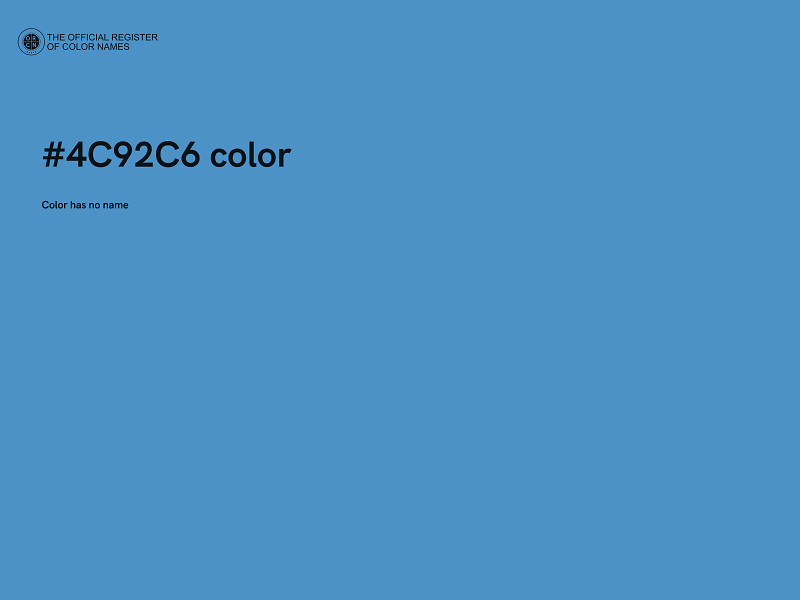 #4C92C6 color image