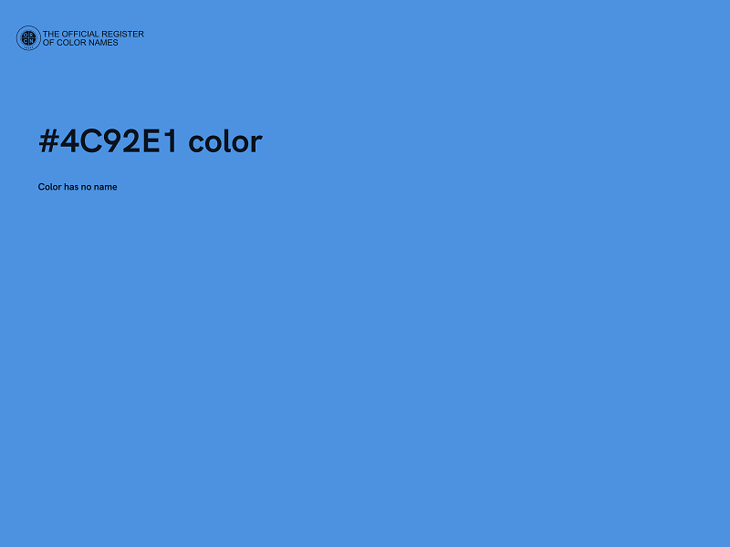 #4C92E1 color image