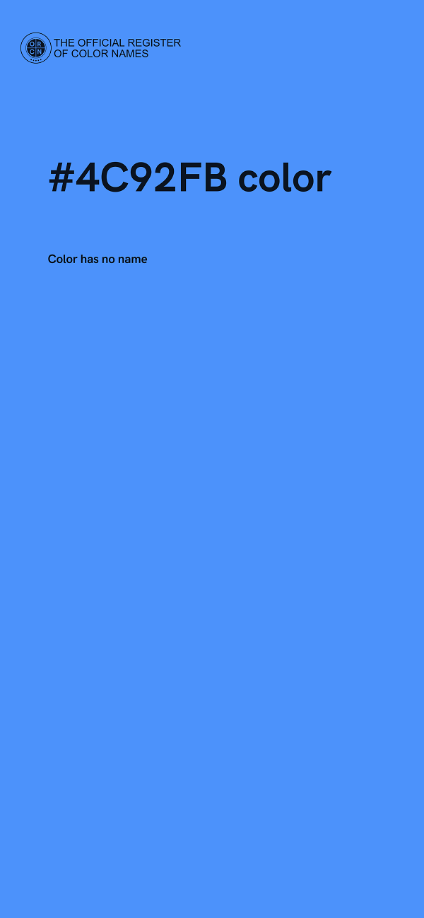 #4C92FB color image