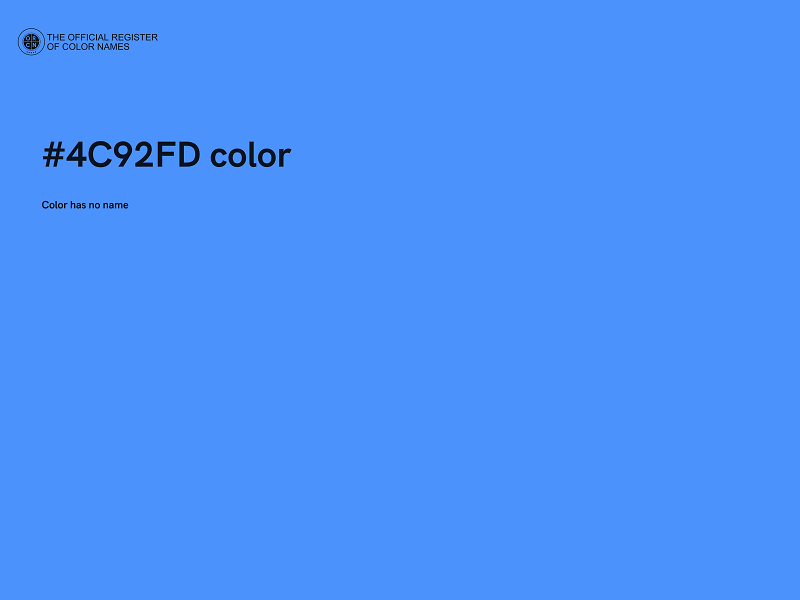 #4C92FD color image