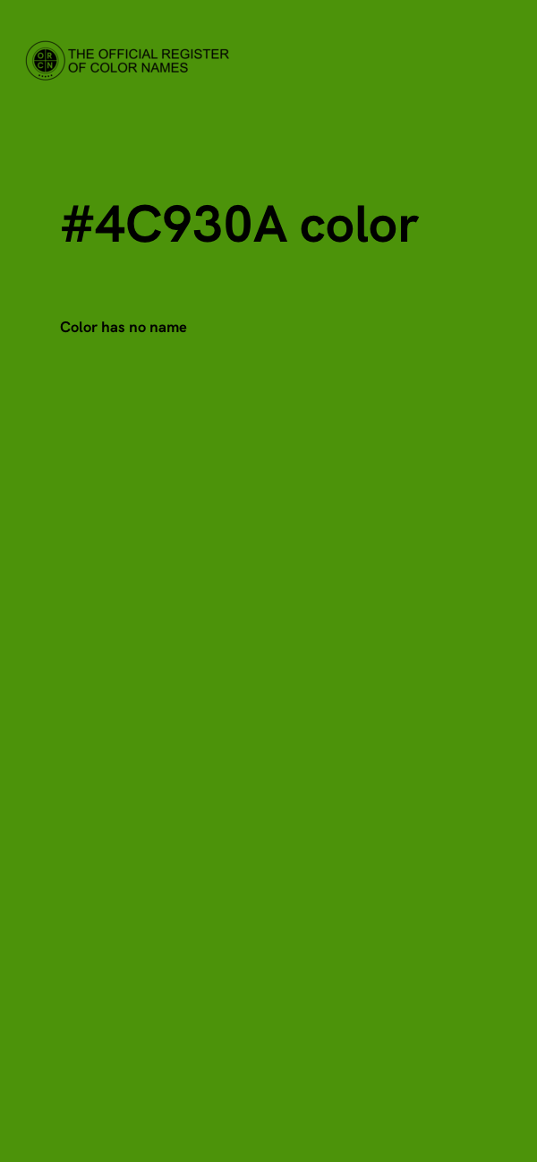 #4C930A color image