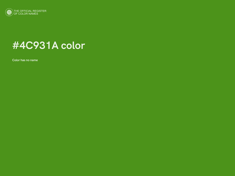 #4C931A color image