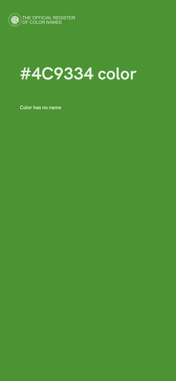 #4C9334 color image