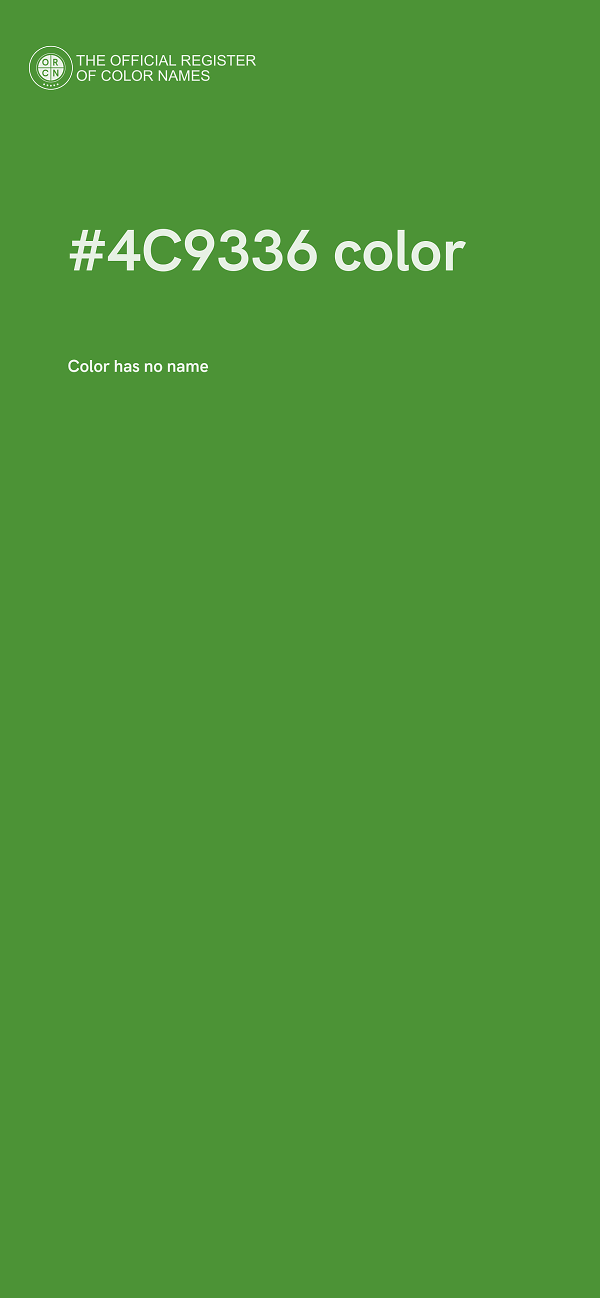 #4C9336 color image