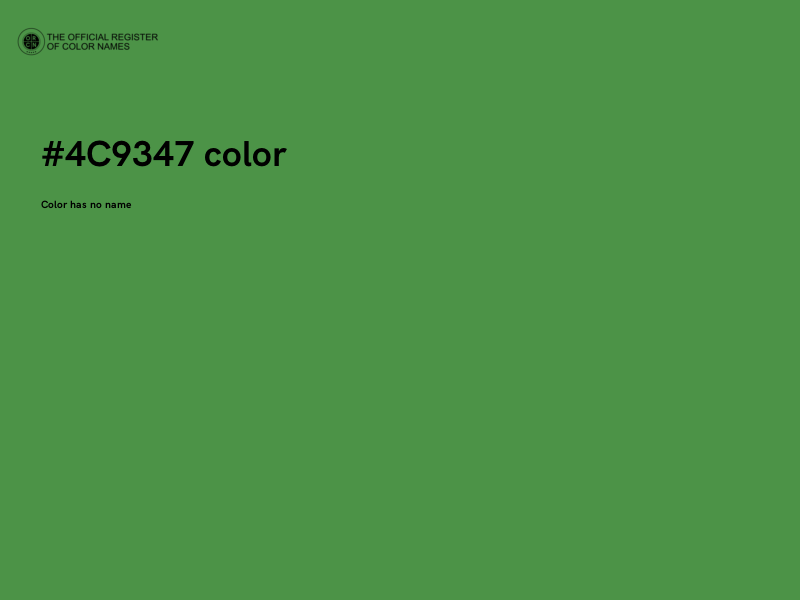 #4C9347 color image